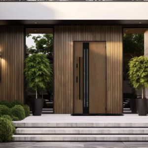 Wiśniowski Drzwi zewnętrzne Tornado STOPS pochwyt Toffee 80P