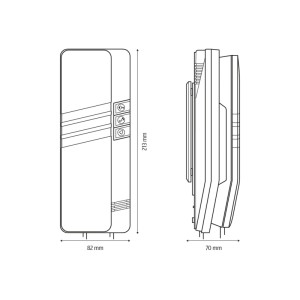 Domofon ADP-42A3 1 rodzinny biały
