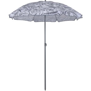 Wzorzysty parasol balkonowy t.b.t., idealny do małych przestrzeni.