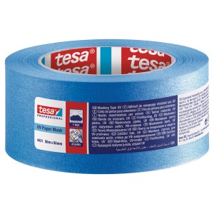 Tesa UV Paper Mask, niebieska taśma maskująca do malowania.