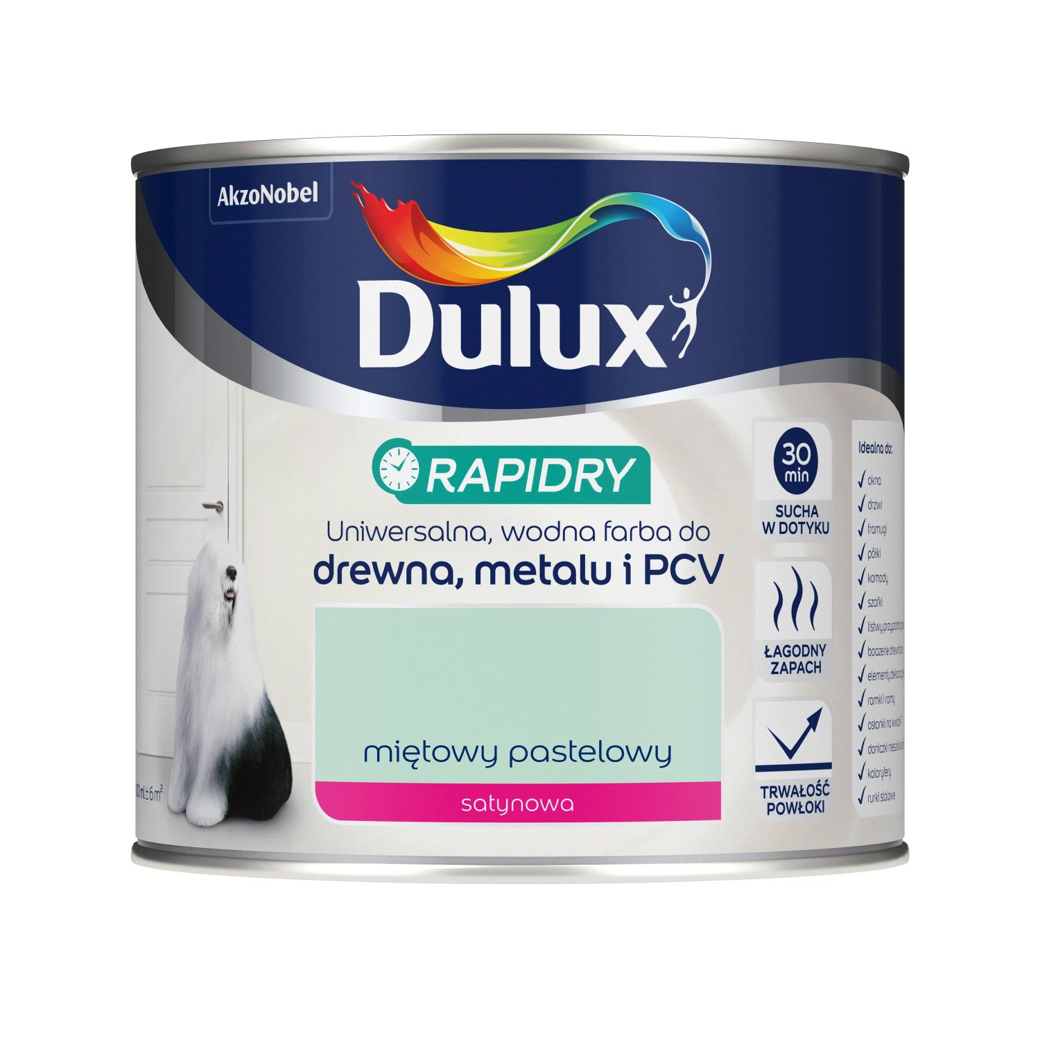 Dulux Farba akrylowa Rapidry miętowy pastelowy 400 ml