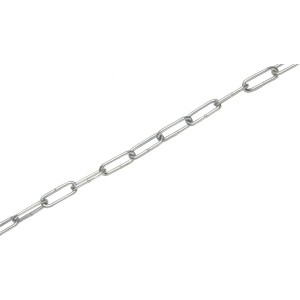 Łańcuch ze stali okrągłej, ocynkowany, ogniwa długie, 3 mm, na metry.