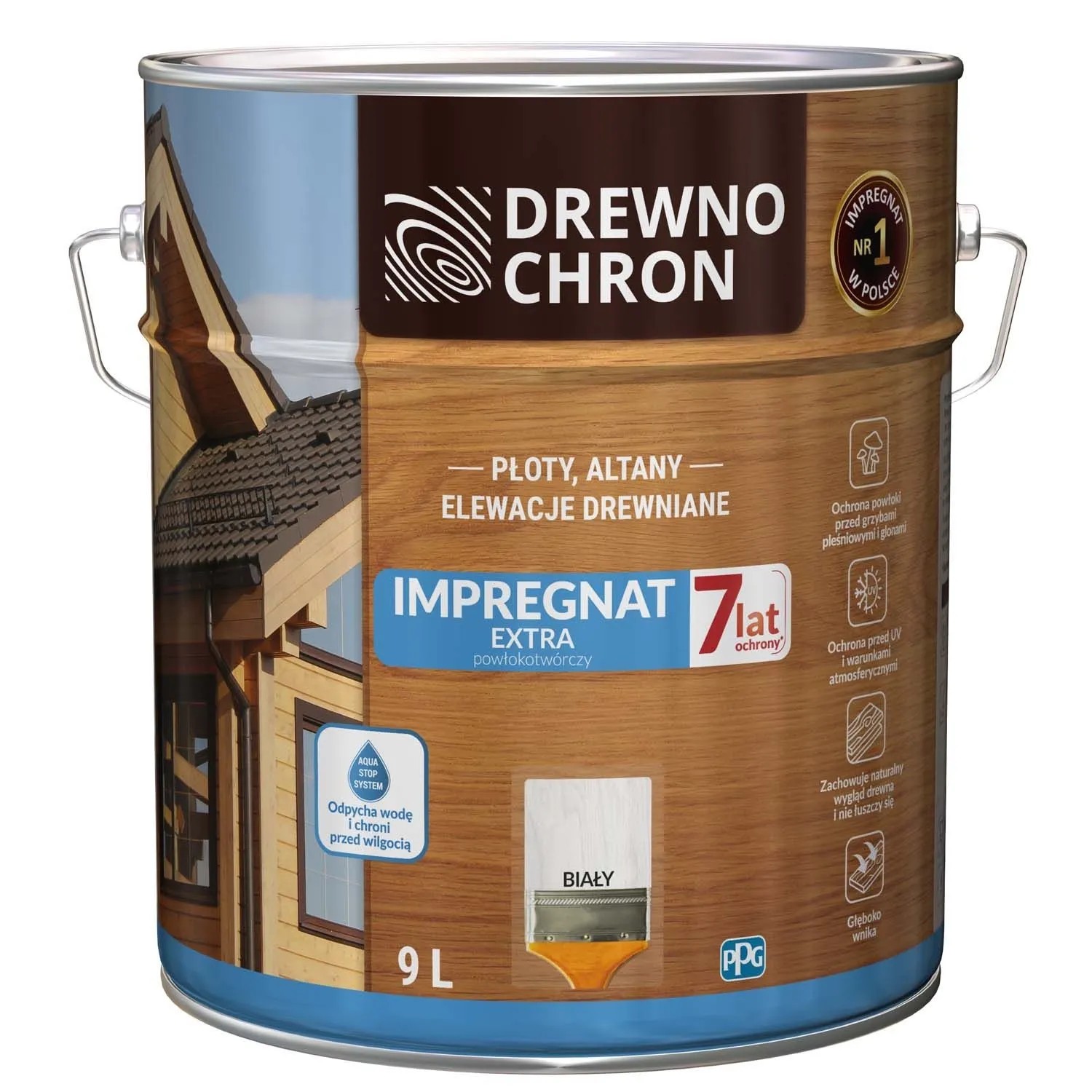 Drewnochron Impregnat Extra powłokotwórczy biały - 9L