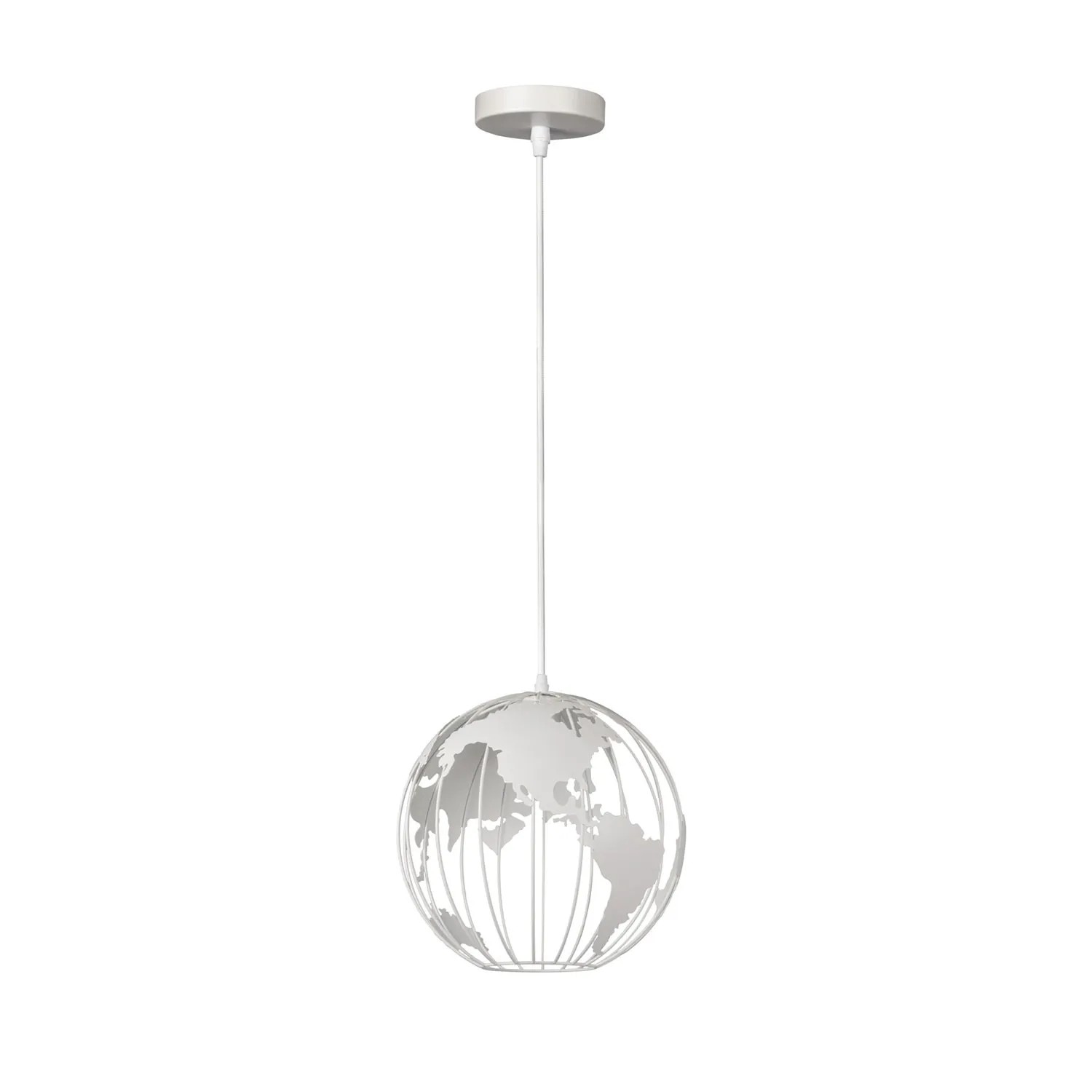 KingBerry Lampa wisząca Ruse 1x max. 10W LED E27 biała
