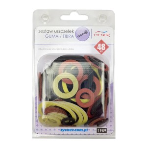 t.b.t. Zestaw uszczelek z podkładkami gumowymi i włóknistymi, 48 szt.