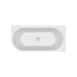 t.b.t. Wanna wolnostojąca w kolorze białym, widok z góry.