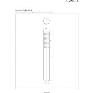 Omnires Słuchawka prysznicowa Microphone złoto szczotkowane 1-funkcyjna
