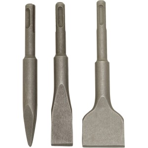 Zestaw dłut LUX Comfort SDS-Plus, 3-częściowy: Dłuta szpicowe, płaskie i łopatkowe do młotowiertarki.