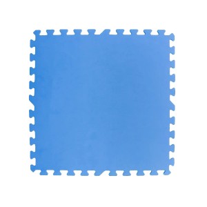 Niebieska mata podłogowa Basenowa z połączeniem puzzli.