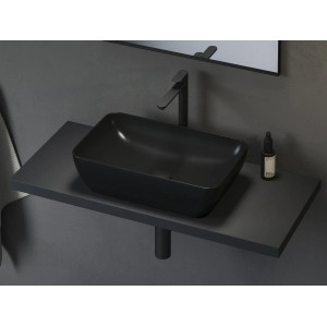 Ravak Umywalka UNI 500 R SLIM czarna NABLATOWA 50x31