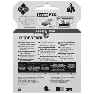 3M Scotch-Fix Supermocna zewnętrzna taśma mocująca, 19 mm x 5 m - 1 rolka