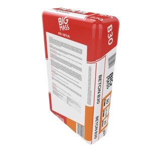 Worek Big Mass Beton B30, 20 kg, do różnych projektów budowlanych. Suche zaprawy.