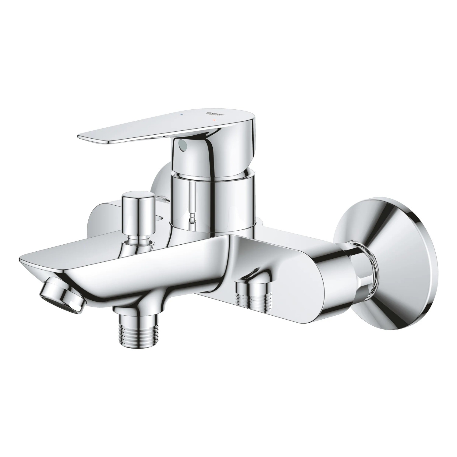 Bateria wannowa Grohe QuickFix Start Edge do montażu ściennego, chrom.
