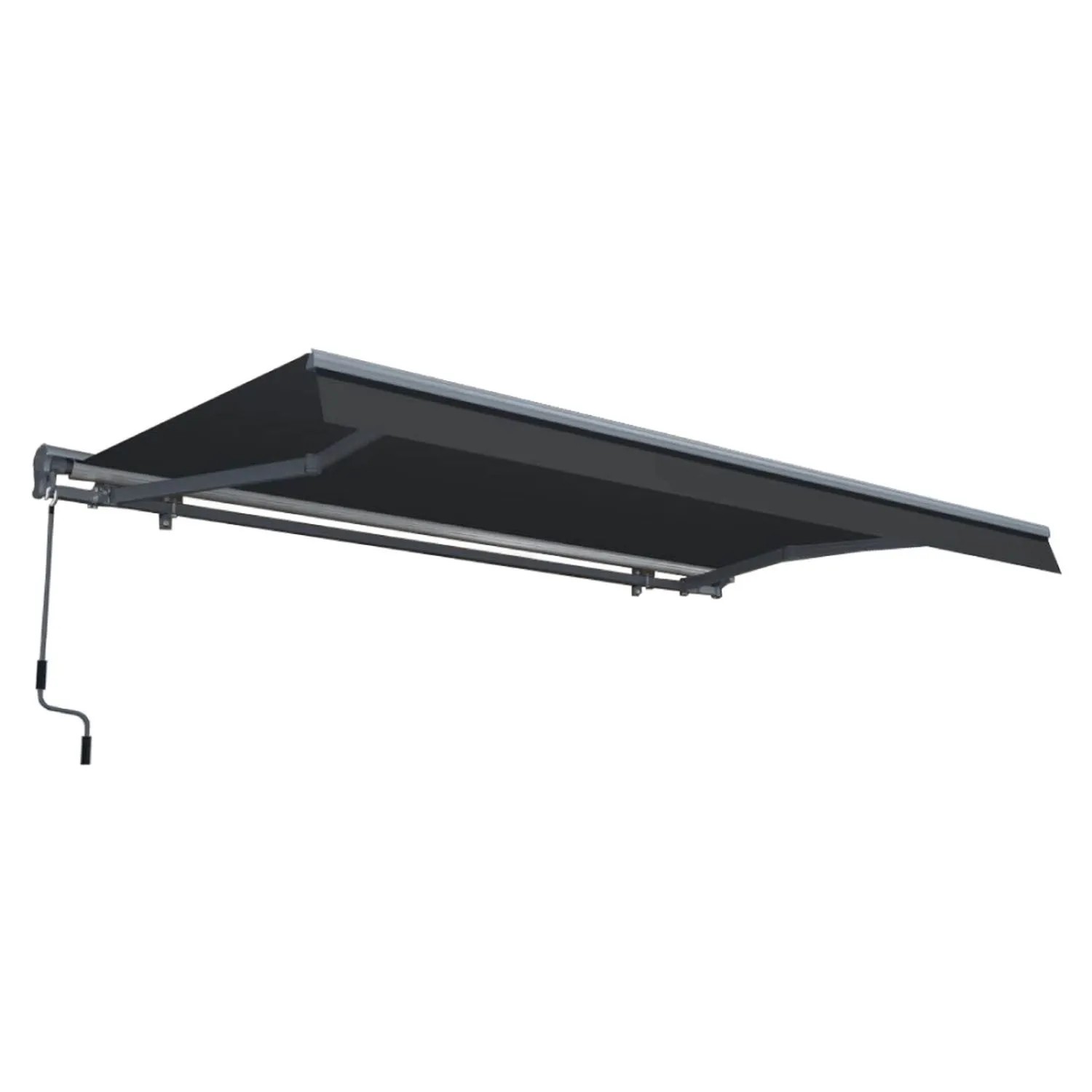 GUTROOF Markiza ręczna Premium Grey szara - 4,5 x 3,0 m