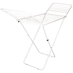 Biała, składana suszarka na pranie t.b.t. z metalu.