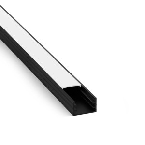 Eko-Light Profil LED natynkowy NT zestaw z kloszem mlecznym 2 m czarny