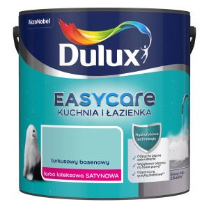 Farba do łazienek Dulux Easycare, turkusowa, w wiadrze.