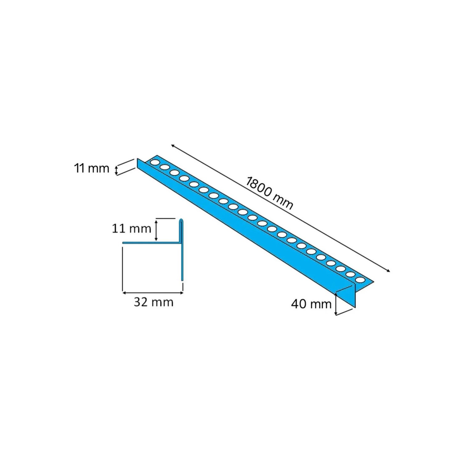 Eviso Listwa spadkowa czarny mat lewa 180 cm_3