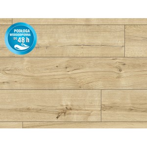 Jasne panele podłogowe t.b.t. z efektem drewna, wodoodporne do 48h.