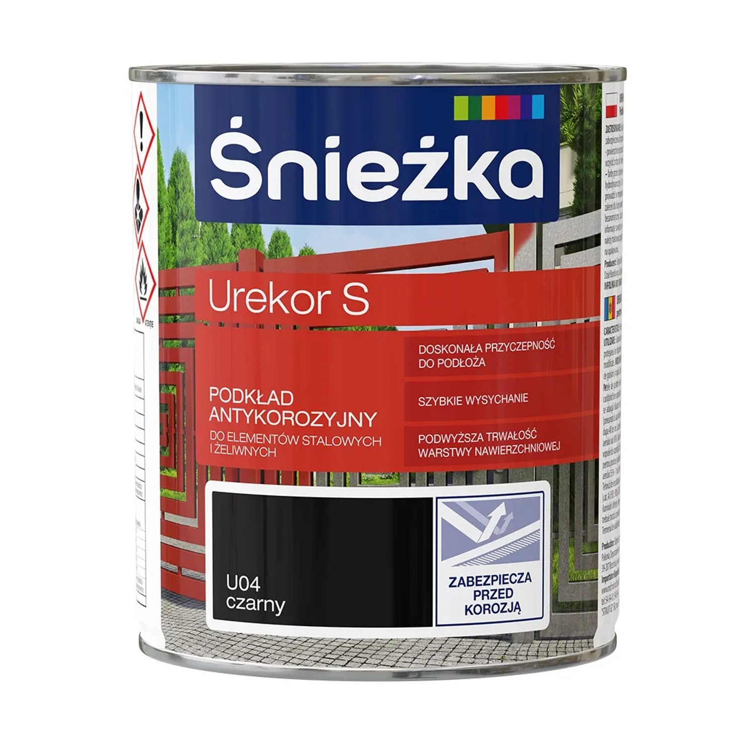 Śnieżka Podkład antykorozyjny Urekor S czarny 0,8L