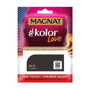 Próbka koloru Magnat #kolor Love, kolor KL21 Czarny, do wnętrz.