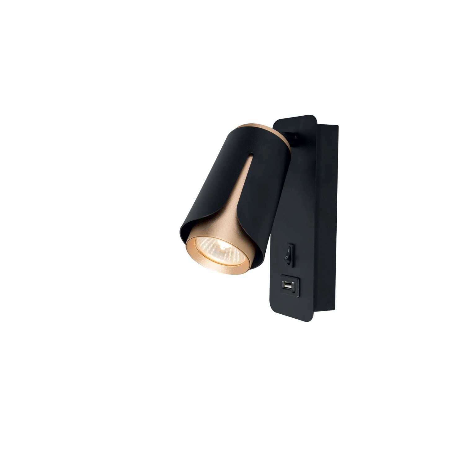 DPM Kinkiet do czytania 1xGU10 USB max. 35W biało-czarny