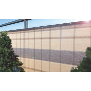 t.b.t. Mata osłonowa na ogrodzenie, beżowo-szara.