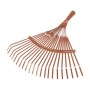 Grabie wachlarzowe 39 cm z metalu, idealne do grabienia liści w ogrodzie.