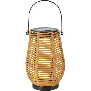 Latarenka solarna LED JESOLO IP44 śr. 10 cm naturalny kolor rattanu