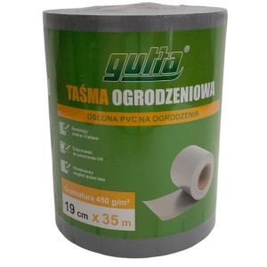 Taśma na ogrodzenie PVC szara - 19 cm x 35 m