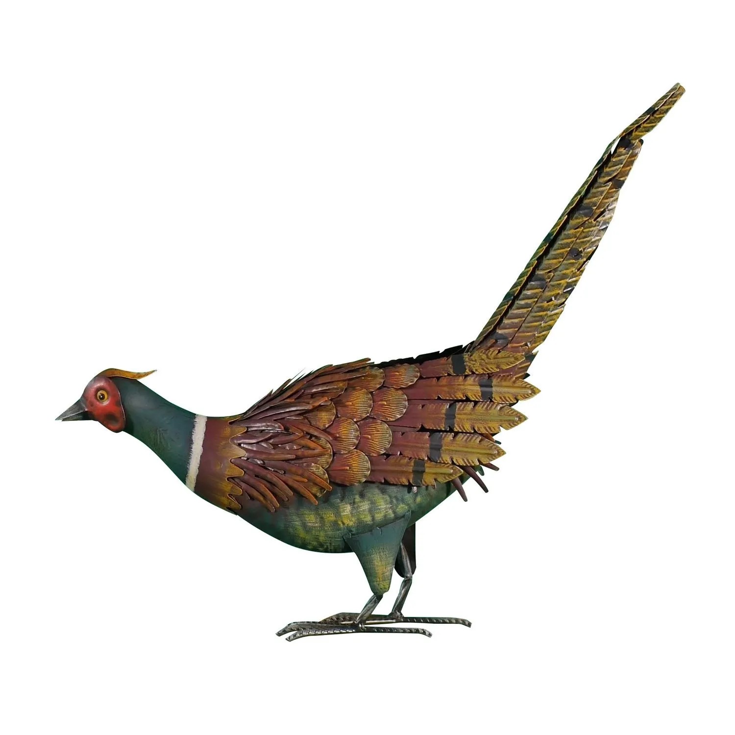 Figurka metalowa bażant - 15x54x46 cm
