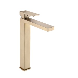 Nowoczesna, złota bateria umywalkowa t.b.t.