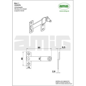 Rysunek techniczny rygla okiennego z wymiarami.