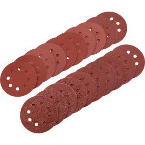 Zestaw ściernic LUX, 20 sztuk do szlifierek mimośrodowych, średnica 115 mm.