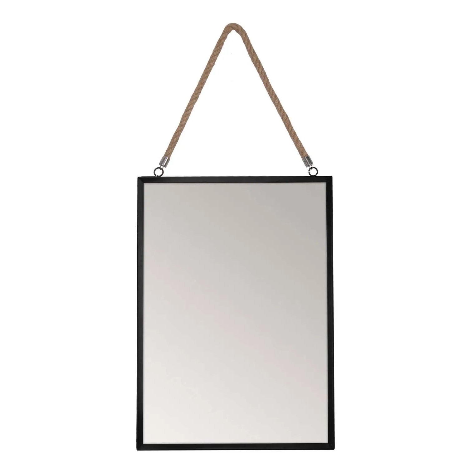 Splendid Lustro wiszące LARSEN czarne 30 x 42 cm