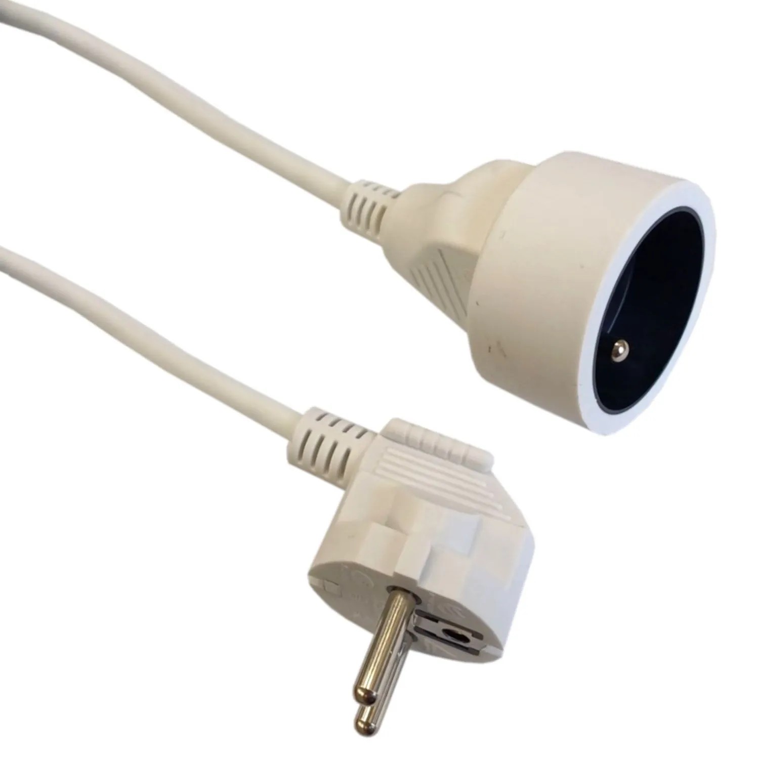 Düwi Przedłużacz 1-gniazdowy 2P+Z 3x1,0 mm2 biały 1,5 m