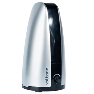 Nawilżacz powietrza t.b.t. w kolorze srebrno-czarnym.