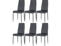 Komplet 6 szt. krzesła Zyta czarne