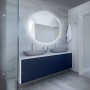 Lustro LED Bright Round Srebrne Zimne 70x70 cm_2