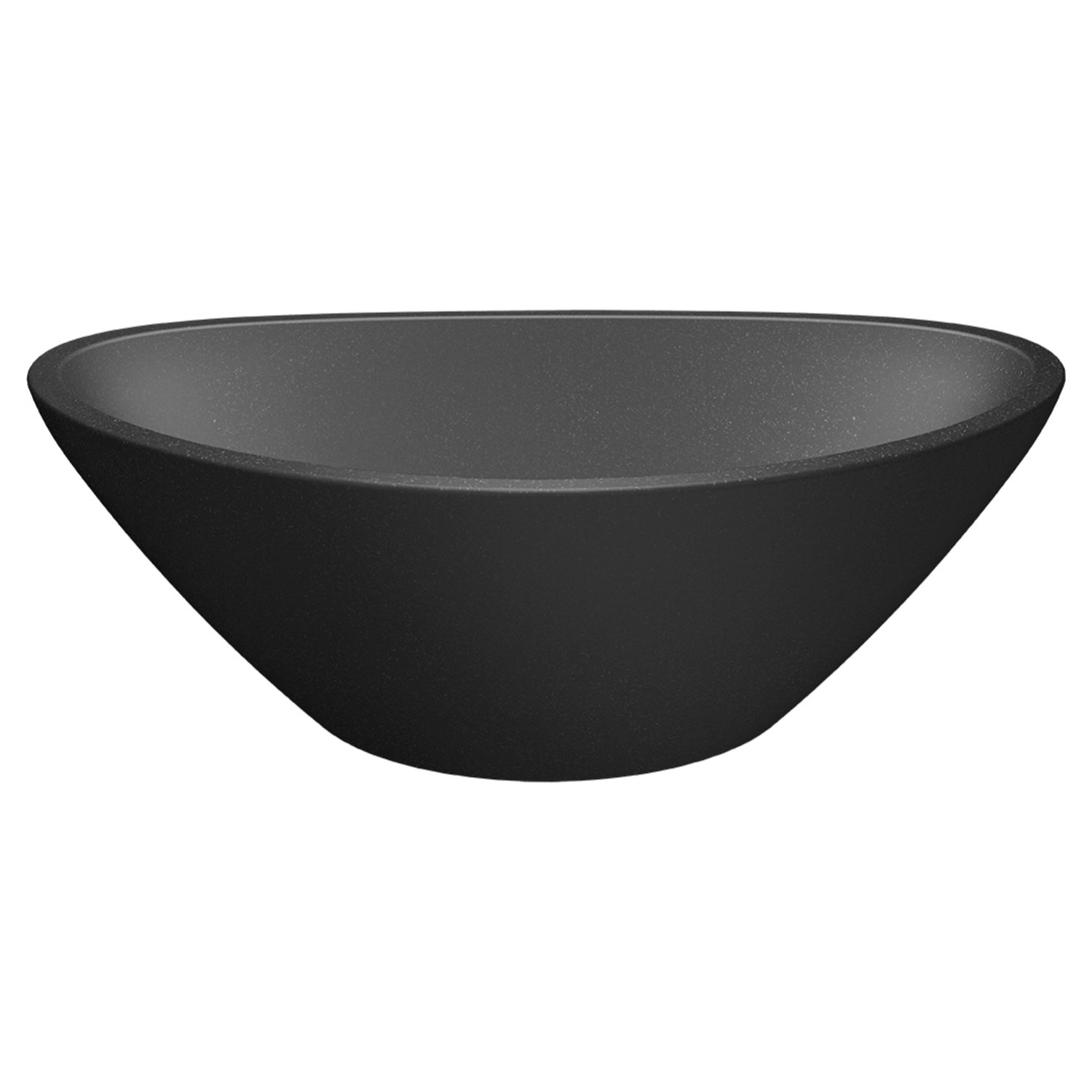 Kuchinox Umywalka Vela owalna granitowa czarna 34x20x13