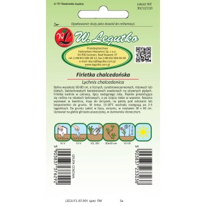 Opakowanie nasion Firletka chalcedońska (Lychnis chalcedonica).