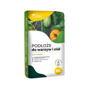 Worek ziemi do warzyw i ziół, 50L. Nadaje się do uprawy w ogrodzie.
