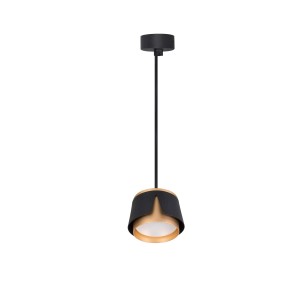 Nowoczesna lampa wisząca w kolorze czarnym i złotym. Elegancka lampa wisząca do wnętrz.