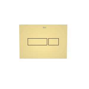 Złoty panel spłukujący do spłuczek WC, część zestawu WC.
