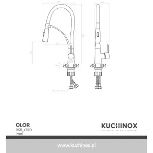 Kuchinox Bateria kuchenna Olor grafit