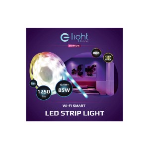 Taśma LED t.b.t., 5m, RGB, 1250 lumenów, 85W, Wi-Fi smart do oświetlenia nastrojowego.