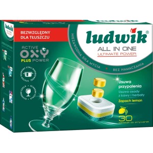 Ludwik All in One tabletki do zmywarki, 30 sztuk, do naczyń bez tłuszczu i lśniącego połysku.