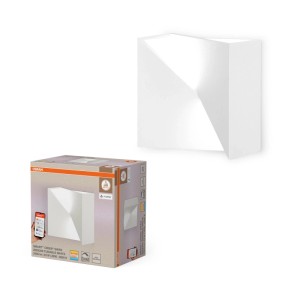 Biała inteligentna lampa ścienna LED Osram Decor Swan, kwadratowa, gipsowa, do malowania. Sterowanie smart, Tunable White.