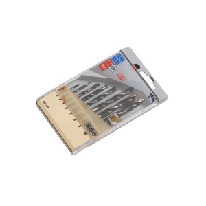 Zestaw wierteł do drewna LUX, 8-częściowy (3-10 mm) w plastikowym pudełku.