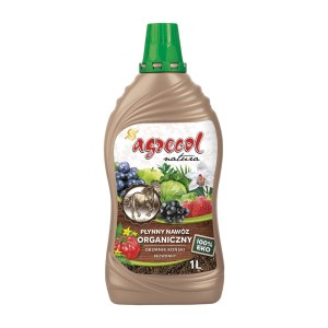 Agrecol Natura płynny nawóz organiczny, butelka 1L do ogrodu, warzyw i roślin.